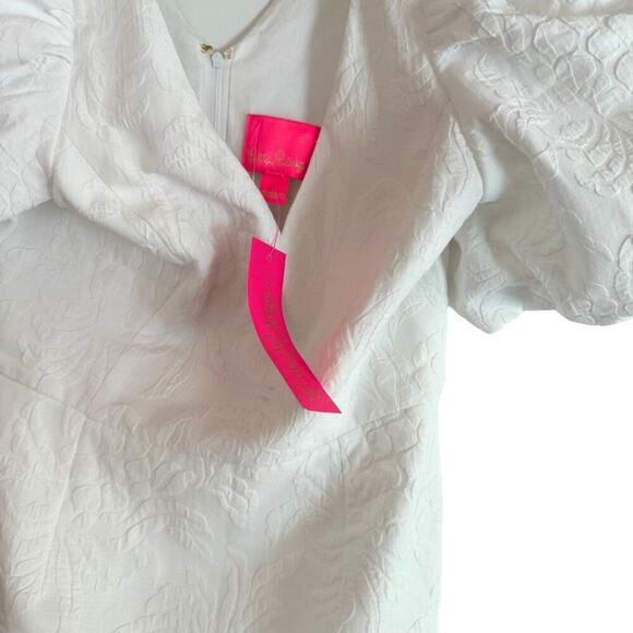 NWT Lilly Pulitzer Kirrabelle Short Sleeve Romper White 2 - Picture 9 of 11